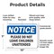 Signmission Please Do Not Leave Children Unattended, 10 in W x Rectangle, Plastic OS-2PACK-NS-P-710-L-17393 - alternate 2